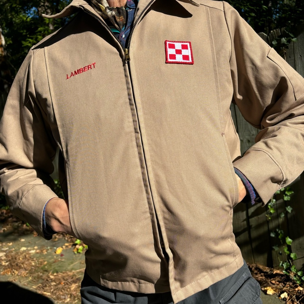 Vintage PURINA Workwear Jacket— Unitog—Men’s 40 Regular—Made in USA—Tan—VG++
